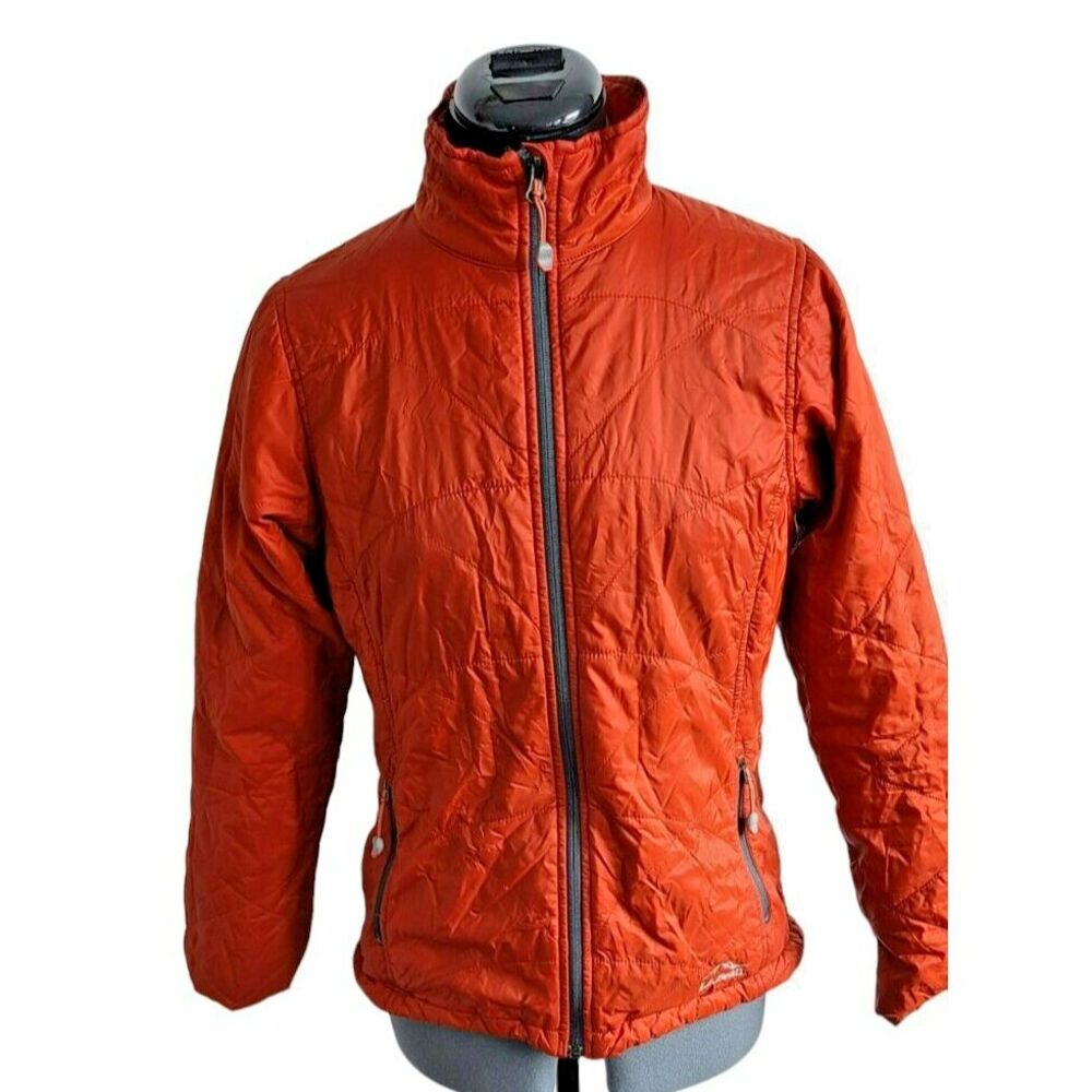 L.L Bean Primaloft Burt Orange Puffer Puffy Jacket Size XS /Pet